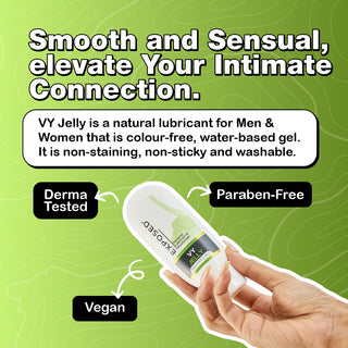 Exposed VY Jelly Lubricant Gel For Men & Women | Water-Based Lubricant | 100% Natural & Food Grade – 50ml