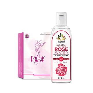 Vg-3 Tablets + Rose Water Combo