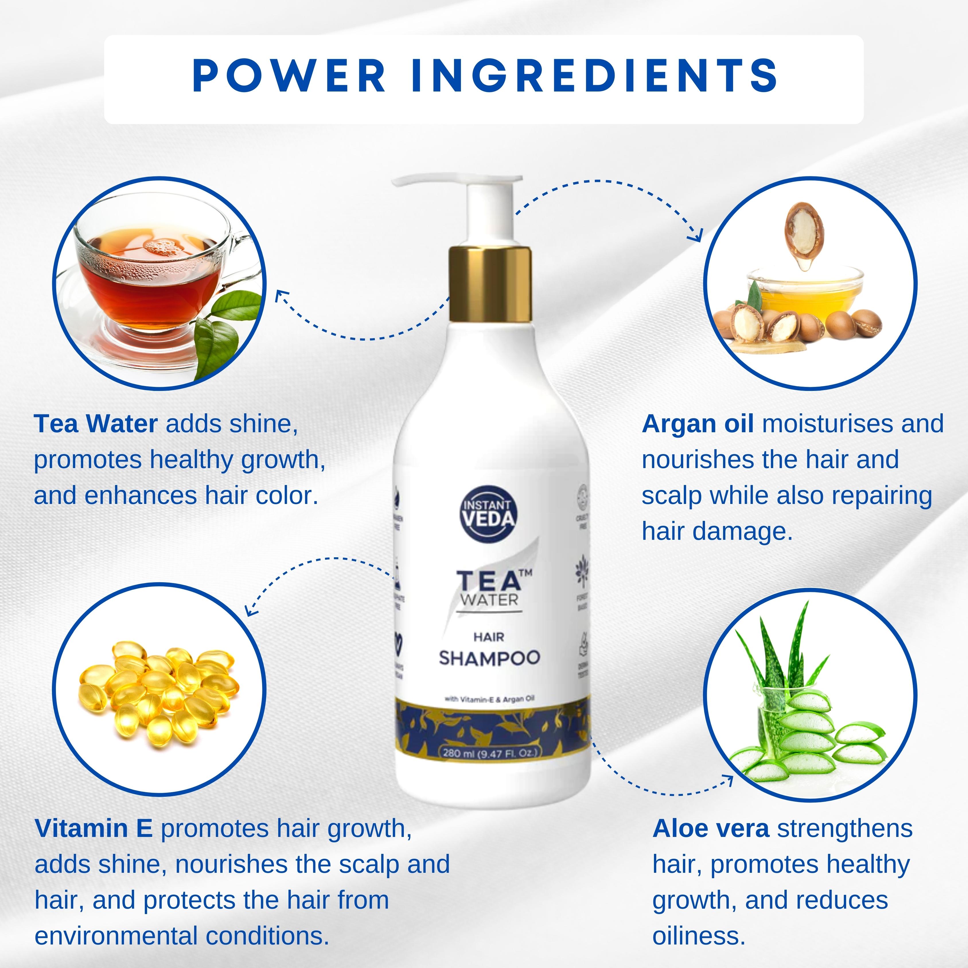 Tea Water Shampoo | For Hairfall Control &amp; Hair Growth - 280 ml