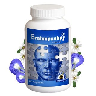 Dharmani's International Brahmpushpi Brain Support Capsules – Herbal Supplement for Memory, Focus & Mental Clarity – Cognitive Wellness for Men & Women – 60 Capsules