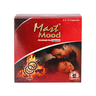 Dharmani’s International Mast Mood Purnchander Ras Ayurvedic Capsules | Proprietary Ayurvedic Formulation | With Shilajit, Ras Sindur & Abhrak Bhasma | 6 x 10 Capsules