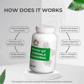 Dharmani's International Triphala Choorna – Ayurvedic Digestive Health Powder | Amla, Haritaki & Bibhitaki | Natural Detox & Immunity Booster | Pack of 6 x 50g | Triphala Churna 1 2 3 Ratio