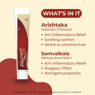 Dharmani's International Herbal Comfort Pilescare Ointment integration – Soothing Relief from Anal Discomfort & Irritation – Pack of 5 Tubes (10g Each)