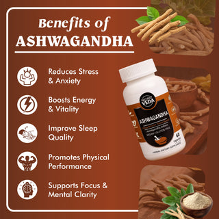 Ashwagandha Capsules | with Pure Ashwaboost Extract | 60 Veg. Capsules