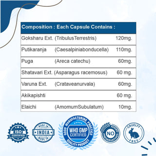 Dharmani's International Prostocure Capsules | Prostate Health | Helps in Prostate Enlargement | Helps with Inflammation, Burning, Infection & irritation | Male wellness products | 50 Caps