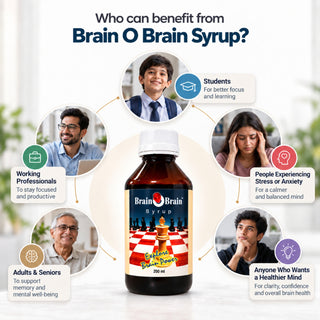 Dharmanis International Brain O Brain Ayurvedic Memory & Focus Syrup 200ml | With Shankhpushpi & Brahmi | Supports Memory, Concentration, Learning & Mental Wellness | For Children & Adults