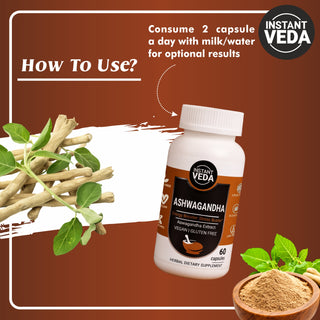 Ashwagandha Capsules | with Pure Ashwaboost Extract | 60 Veg. Capsules