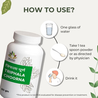 Dharmani's International Triphala Choorna – Ayurvedic Digestive Health Powder | Amla, Haritaki & Bibhitaki | Natural Detox & Immunity Booster | Pack of 6 x 50g | Triphala Churna 1 2 3 Ratio