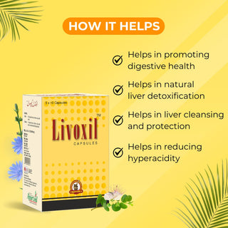 Dharmani's International Livoxil Capsules for Liver Health Support - 50 Capsules