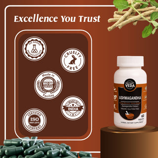 Ashwagandha Capsules | with Pure Ashwaboost Extract | 60 Veg. Capsules
