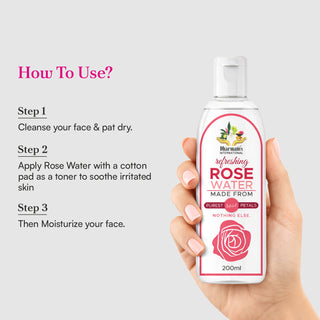 Dharmani's International Pure and Natural Rose Water Face Toner | Skin Toner | Makeup Remover for Men and Women | Suitable for All Skin Types 200 ml