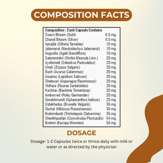 Dharmani's International Brain O Brain Capsules – Herbal Supplement for Memory, Focus & Mental Clarity – Supports Cognitive Wellness – 50 Capsules