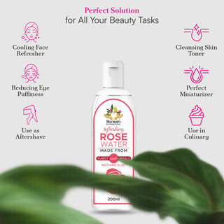 Dharmani's International Pure and Natural Rose Water Face Toner | Skin Toner | Makeup Remover for Men and Women | Suitable for All Skin Types 200 ml