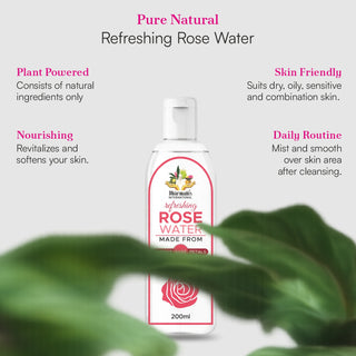 Dharmani's International Pure and Natural Rose Water Face Toner | Skin Toner | Makeup Remover for Men and Women | Suitable for All Skin Types 200 ml
