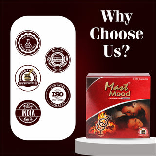 Dharmani’s International Mast Mood Purnchander Ras Ayurvedic Capsules | Proprietary Ayurvedic Formulation | With Shilajit, Ras Sindur & Abhrak Bhasma | 6 x 10 Capsules