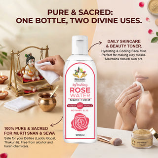 Dharmani's International Pure and Natural Rose Water Face Toner | Skin Toner | Makeup Remover for Men and Women | Suitable for All Skin Types 200 ml