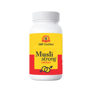 Musli Strong Herbal Vitality Capsules for Men | Ayurvedic Blend with Safed Musli, Kali Musli & Gokhru | Energy, Stamina & Strength Support | Men’s Wellness Supplement | 60 Capsules