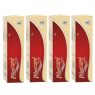 Dharmani's International Herbal Comfort Pilescare Ointment integration – Soothing Relief from Anal Discomfort & Irritation – Pack of 4 Tubes (10g Each)
